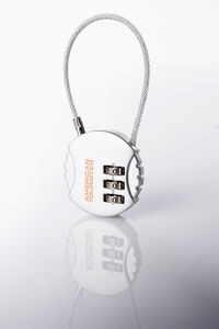 AT ACCESSORIES 三位數字鋼索密碼鎖  hi-res | American Tourister